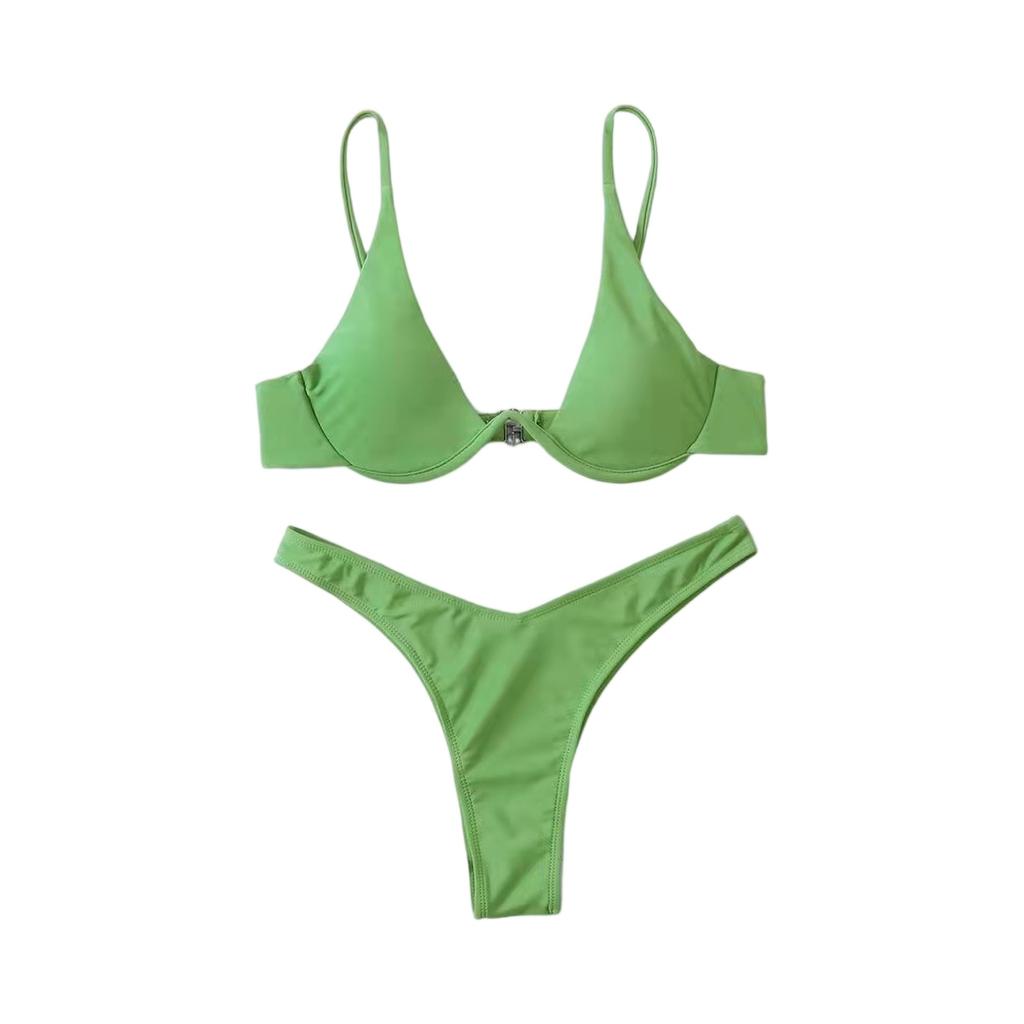 Women's Sexy Bikini Two-piece Push-up Underwire Color Swimsuit