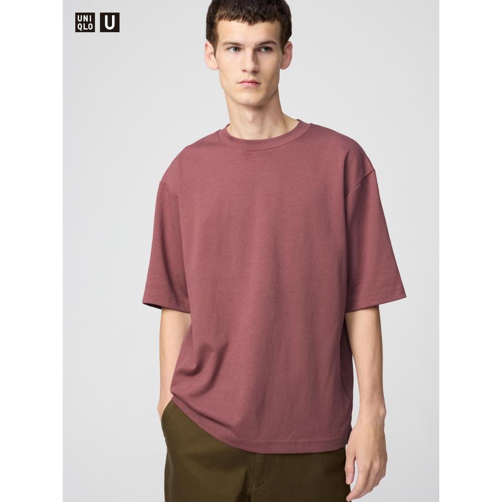 Uniqlo חולצת טי Oversized מכותנה Airism 5 שרוולים