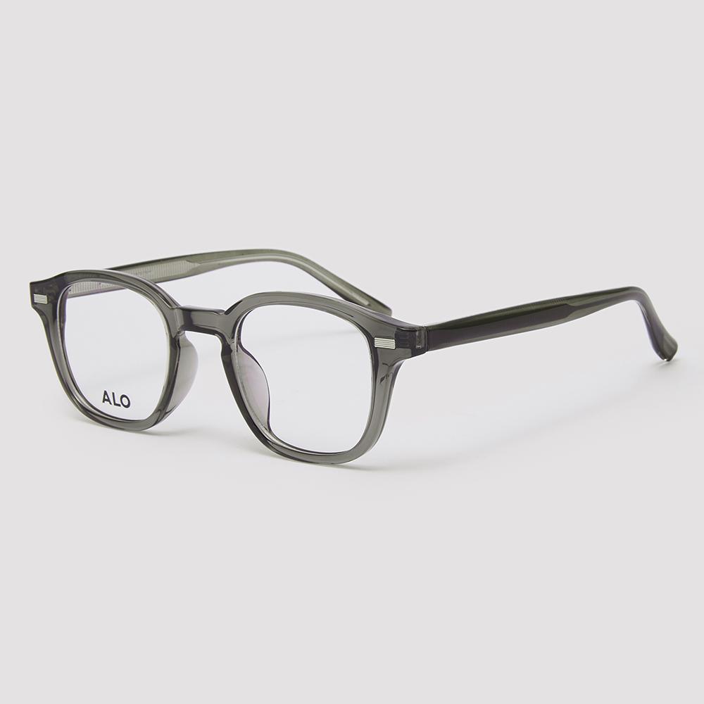 Alloaiweeo [Essential] Al5505 1010G Wellington Grey Eyeglass Frames Blue Light Blocking Lenses Selection
