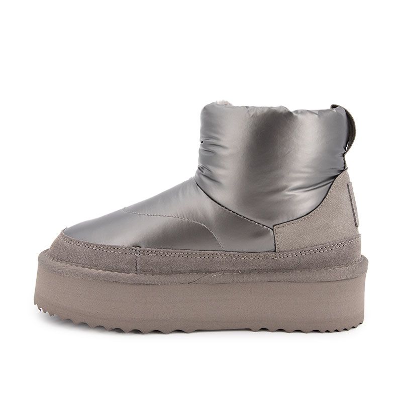 Boots mi haute bi matière fausse fourrure Femme KELARA