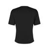 Women's Round Neck Short Sleeve Tops Double Lined Slim Fit T Shirts Basic Tee Cloud