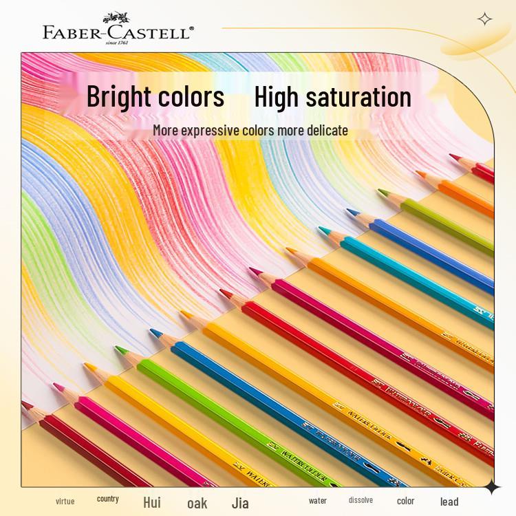 Faber-Castell Art Oil-Based Colored Pencils Set - Red, White, Black, and 60 Single and Complementary Colors.