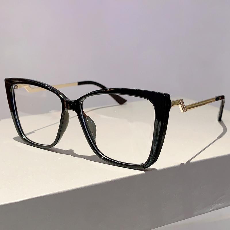 

Винтажные женские очки «кошачий глаз» Новые стильные ультралегкие очки Модный брендовый дизайнер Высококачественная оправа для украшения