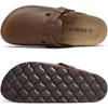 Asgard Unisex Vegan Leather Clogs Fashion Non-slip Cork Footbed Mules Slippers with Arch Support Lady Cozy Casual Potato Shoes
