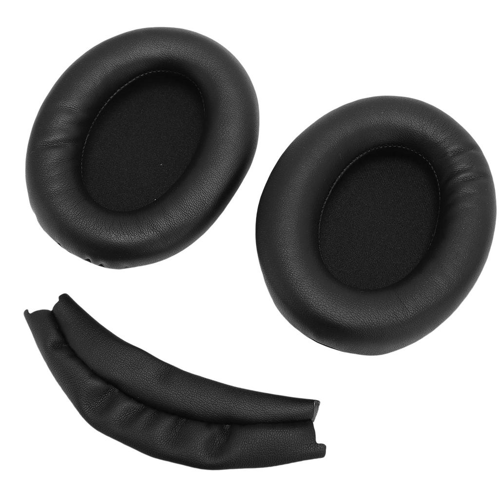 Earpads Replacement for WH 1000XM3 Headphone Protein Leather Ear Cushion and Replacement Headband Pad Kit