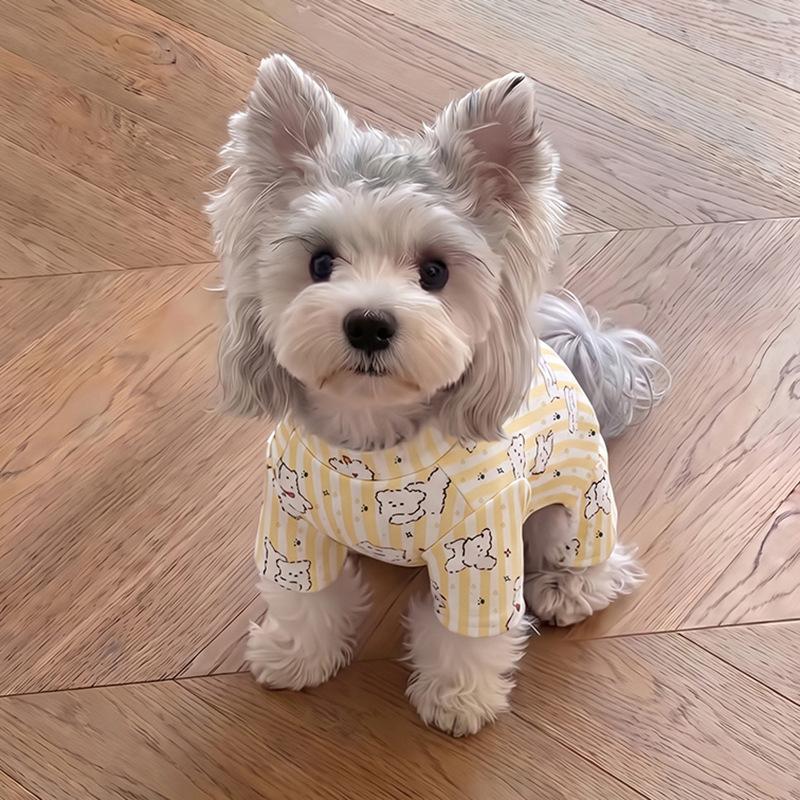 Dog German velvet warm four-legged clothes autumn and winter than bear teddy small dog cat pet bottoming shirt loungewear