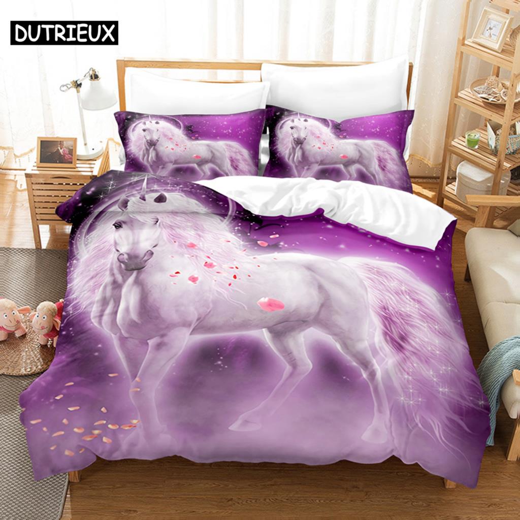 Comforter 3D Printed Queen - Size Horse - Themed Bedding Set For Bedroom