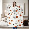 1 piece Halloween-themed flannel blanket with pumpkins and spiders, perfect for sofa, bed, or office. Ideal gift for family, fri