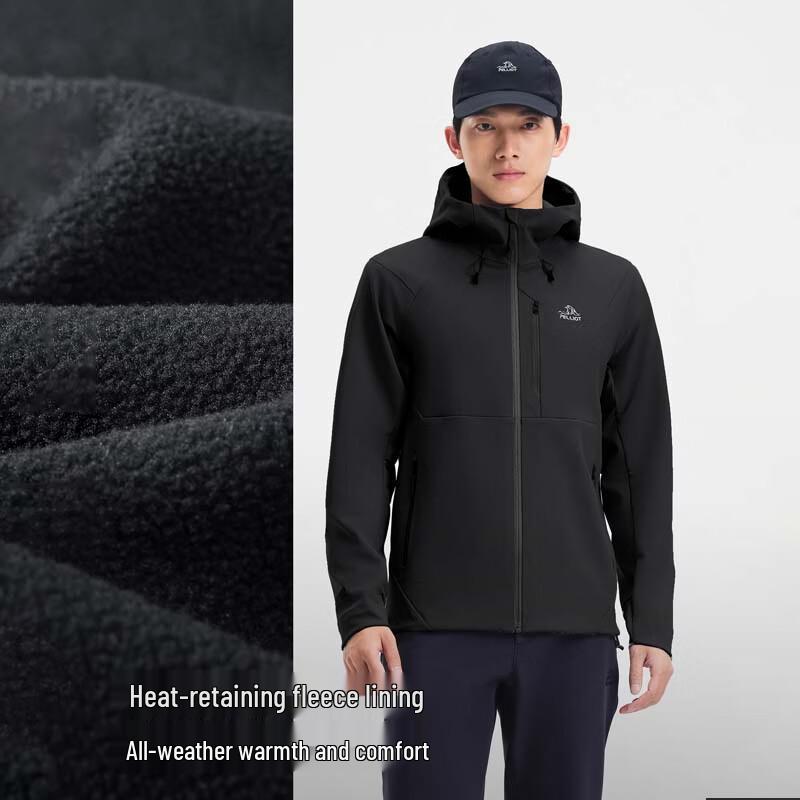 PELLIOT Men's Hooded Windproof Softshell Jacket