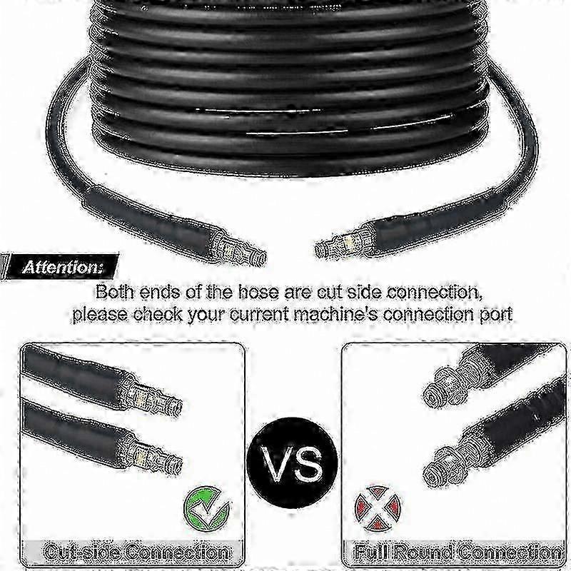 Karcher K2 K3 K4 K5 K6 K7 Pressure Washer Hose - 10m Quick Connect with Brass Tips