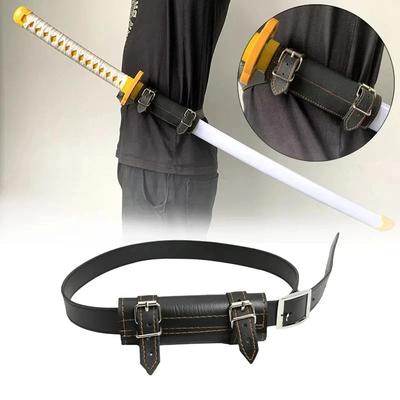 Katana Belt Sword Holster for Demon Slayer Pu Leather Waist Sheath Scabbard Holder Cosplay Accessories Medieval Sword Holder