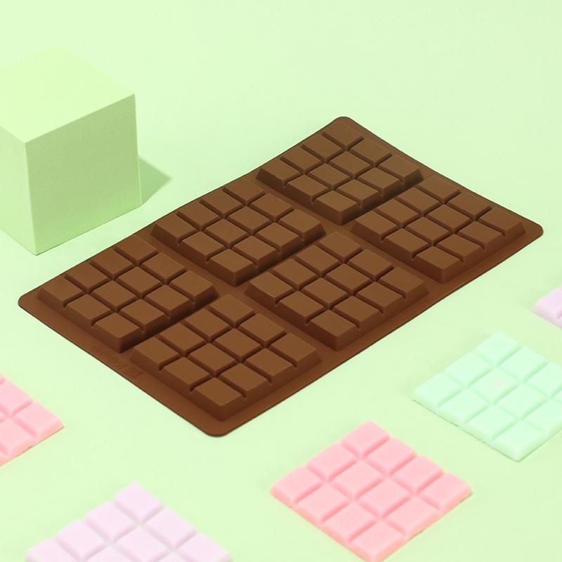 Candy Bar Molds Deep Silicone Snap Chocolate Bar Molds 6 Cavity Cheesecake Pudding Butter Mould Silicone Bar Molds Non-Stick