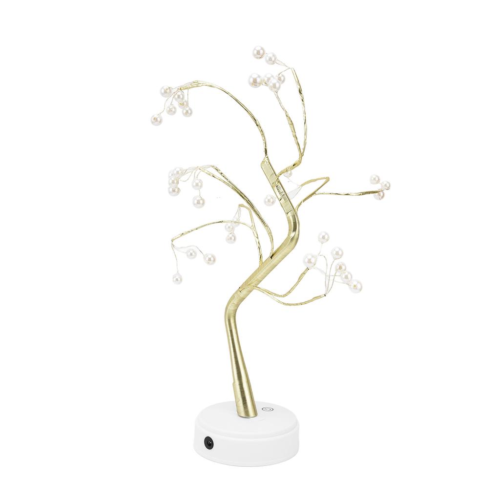 Tabletop Bonsai Tree Lamp Adjustable Safe Use Stable Night Light with Copper Wire USB Cable for Home Christmas