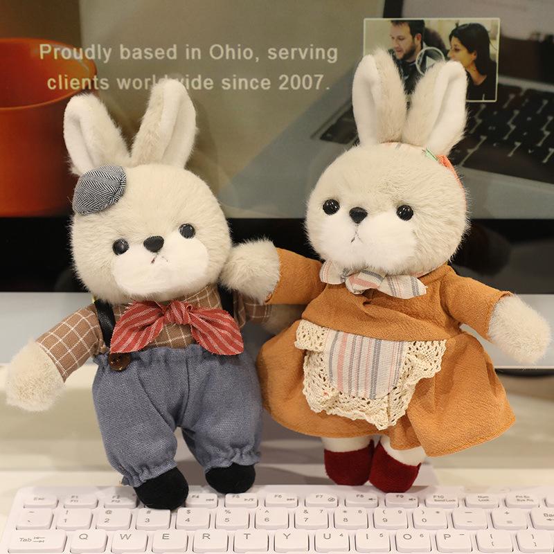 Cute Cute Long-Eared Rabbit Pendant Plush Toy Doll Bunny Doll Girl Bag Keychain Pendant