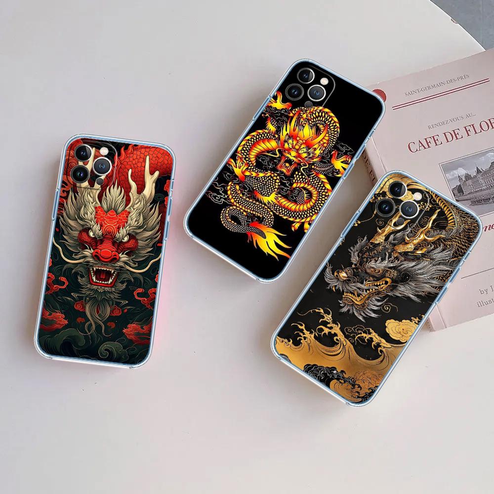 LO25 Chinese Draak Telefoonhoesje voor Motorola Moto Edge 20 30 40 50 S30 Fusion Ultra Pro Neo Lite + G200 G23