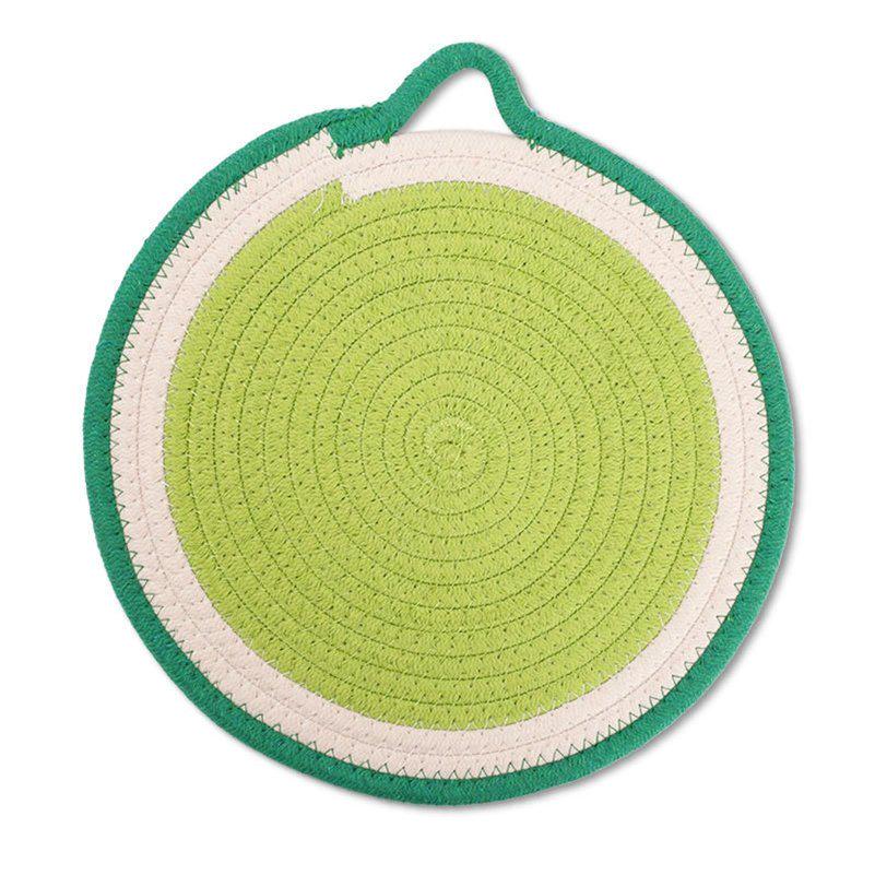 Kitchen Table Mat Tableware Pad Woven Heat Resistance Party Photo Props Fruit Shape