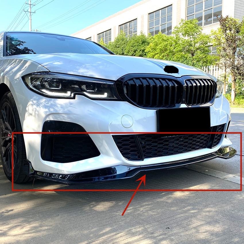 Błyszczący Czarny Przedni Zderzak Samochodu Splitter Wargi Dla BMW Serii 3 G20 G21 320i 330i 2019-2022 M Sport Dyfuzor Ochrona Zestaw Karoserii Pokrywa