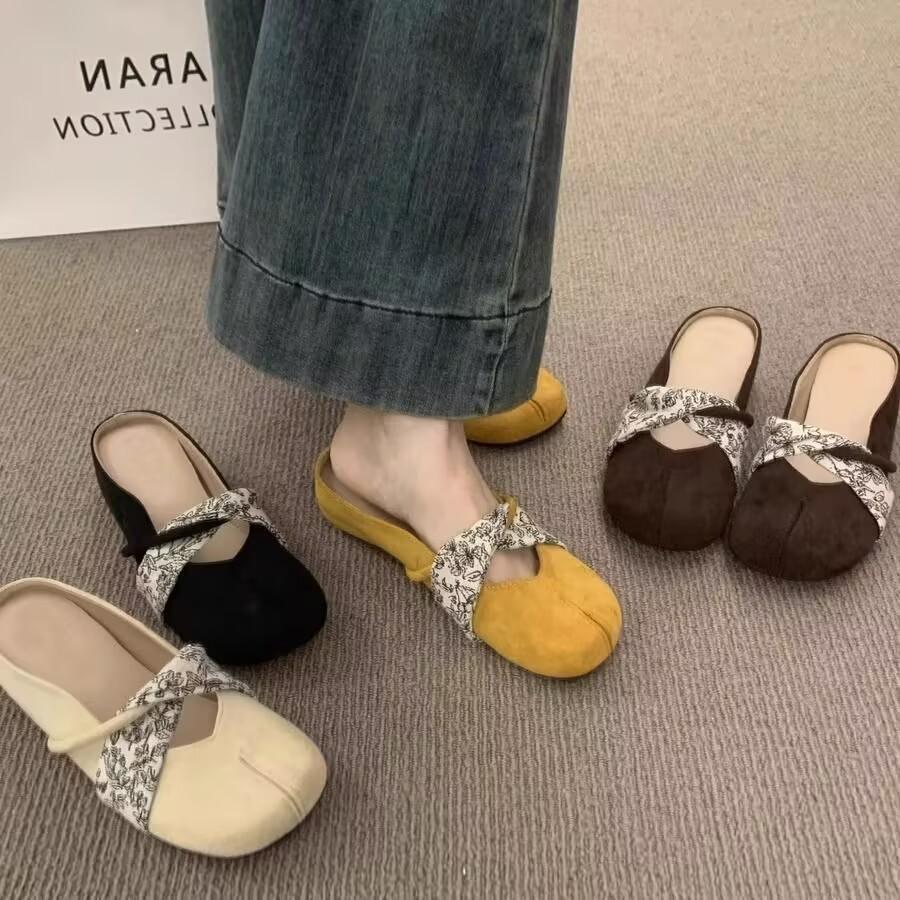 Thick-soled inner heightening bag head half slippers women's summer wear new Mary Jane single shoes sandals