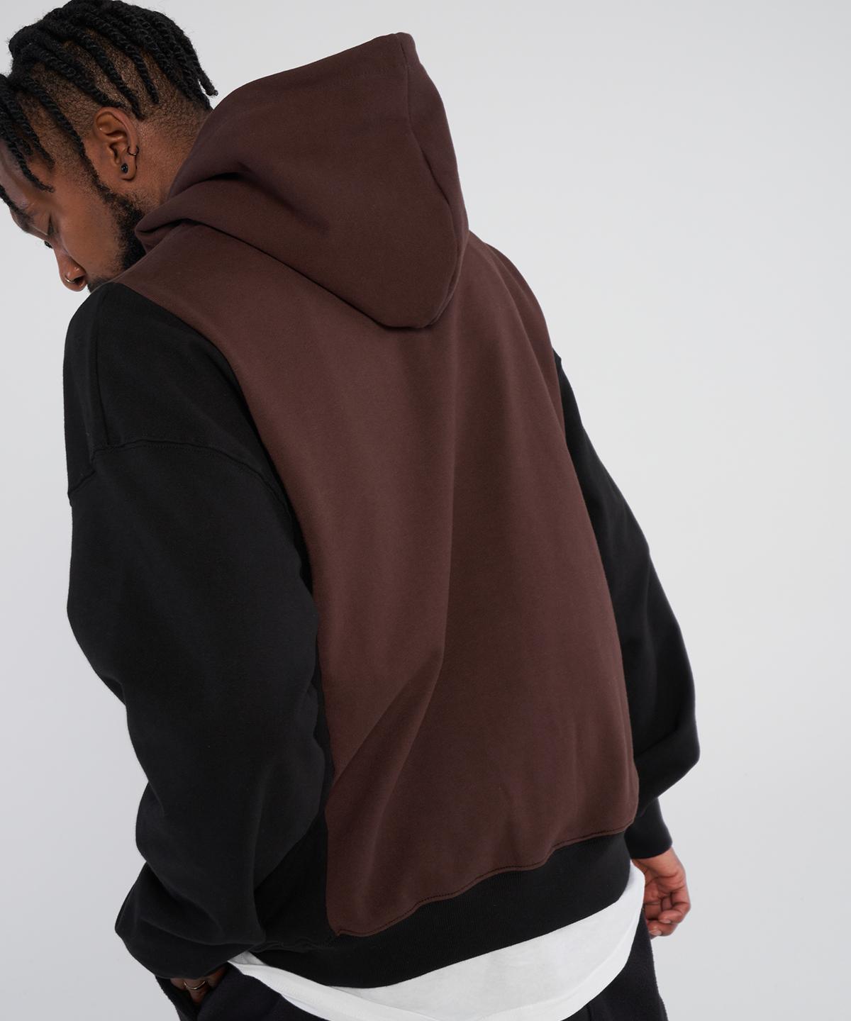 Tener Center Incision Oversized Fit Hoodie_Black Black/F
