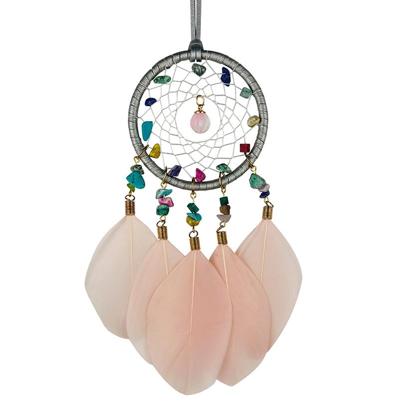 Creative Dream Catcher Wind Chime Hand-woven Feather Car Pendant Bedroom Curtain Hanging Ornaments Festival Gift Home Decoration