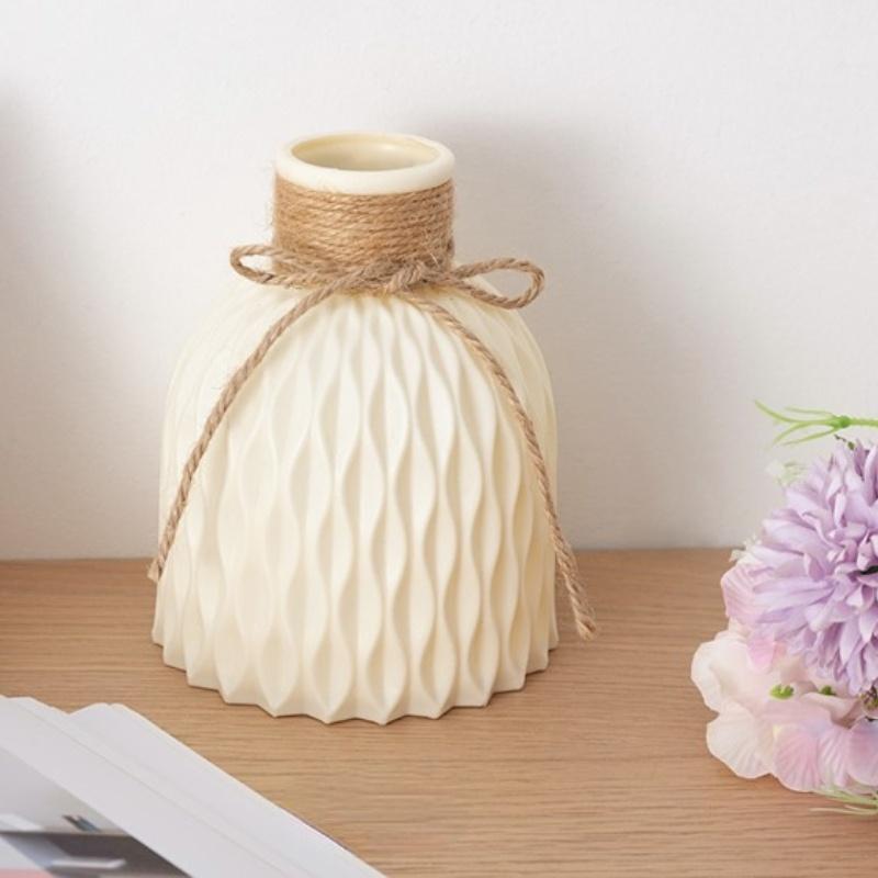 Modern Imitation Ceramic Vase Flower Pot Home Decoration Plastic Vase Nordic Style Flower Arrangement Home Decoration.