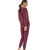 Cornette Women's Tracksuit Set Long Sleeve Modal Cotton Burgundy