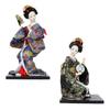 Japanese Kimono Doll Wooden Toy Table Statuette Craft Miniature Kimono Geisha Figurine for Shop Home Decorative Cabinet Indoor