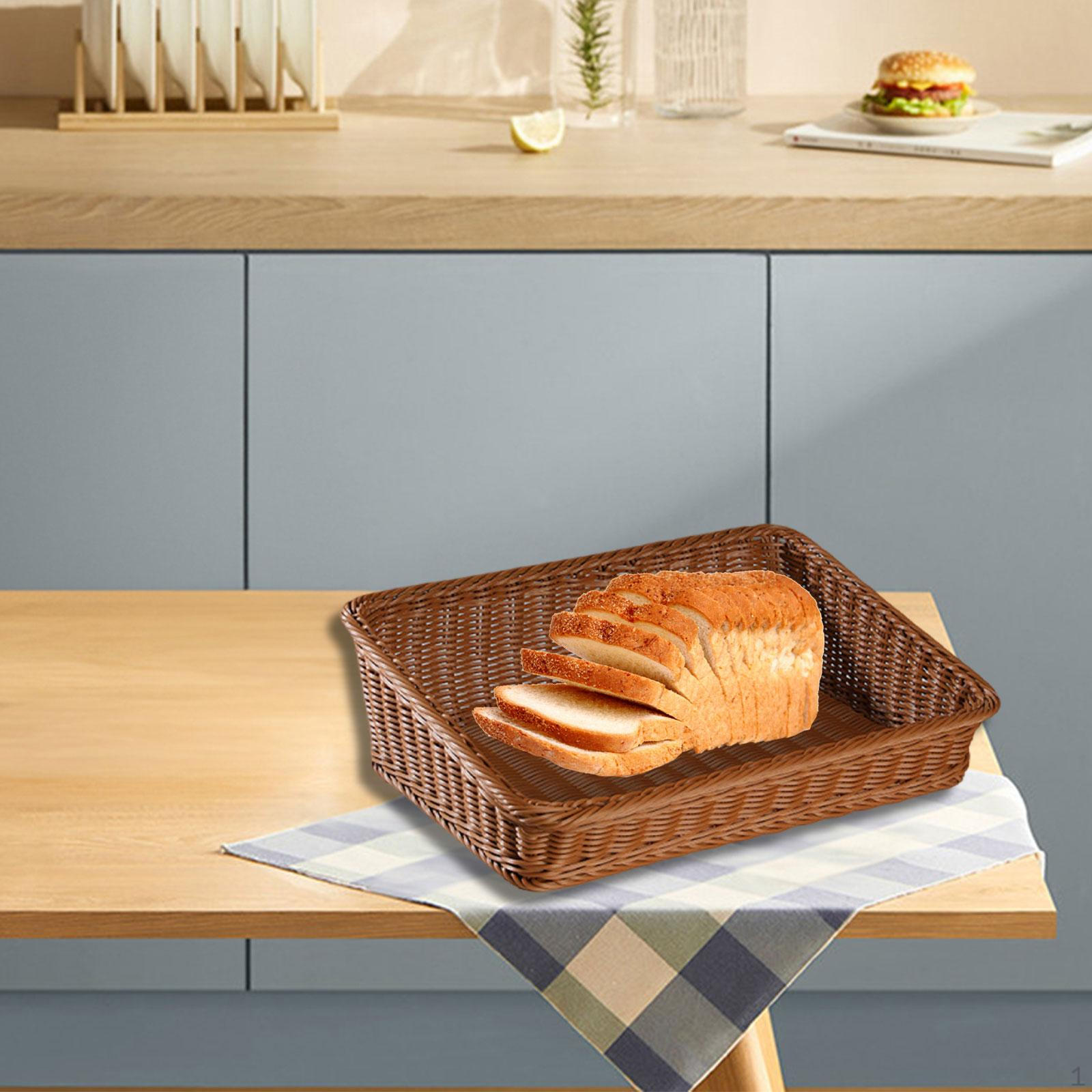 

Storage Basket Counter Organizer Multifunctional Rustic Fruit Baskets Snack Bread for Pantry M
