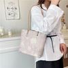 Flower Prints Ladies Pu Leather Shoulder Bags Vintage Candy Color Female Handbags Large Capacity Tote Portable Girl Underarm Bag
