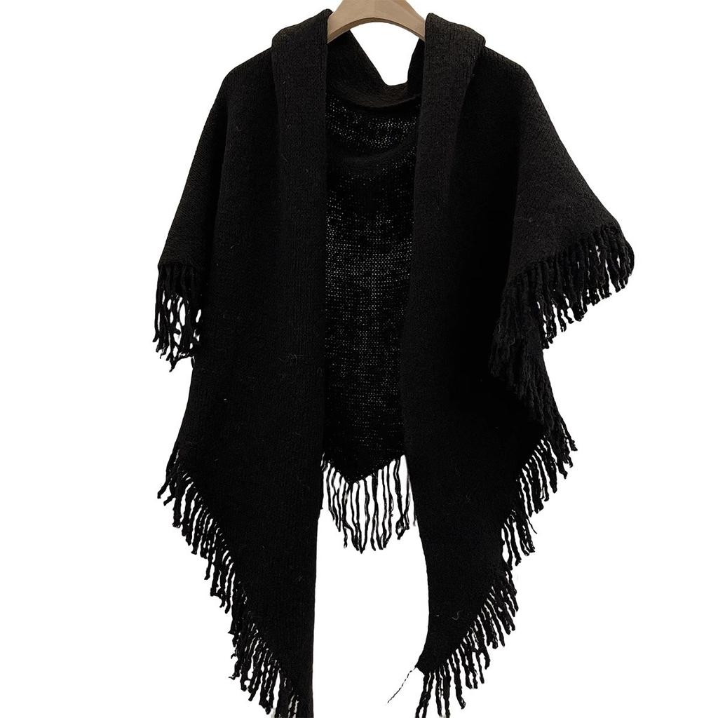 Solid Color Catkin Base Elegant Autumn and Winter Shawl- Soft Fringed Edge Large Scarf