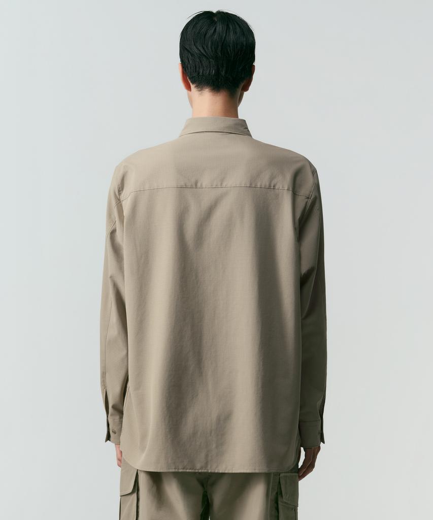 MUSINSA STANDARD [City Leisure] Airy Dot Utility Shirt [Grayish Beige]