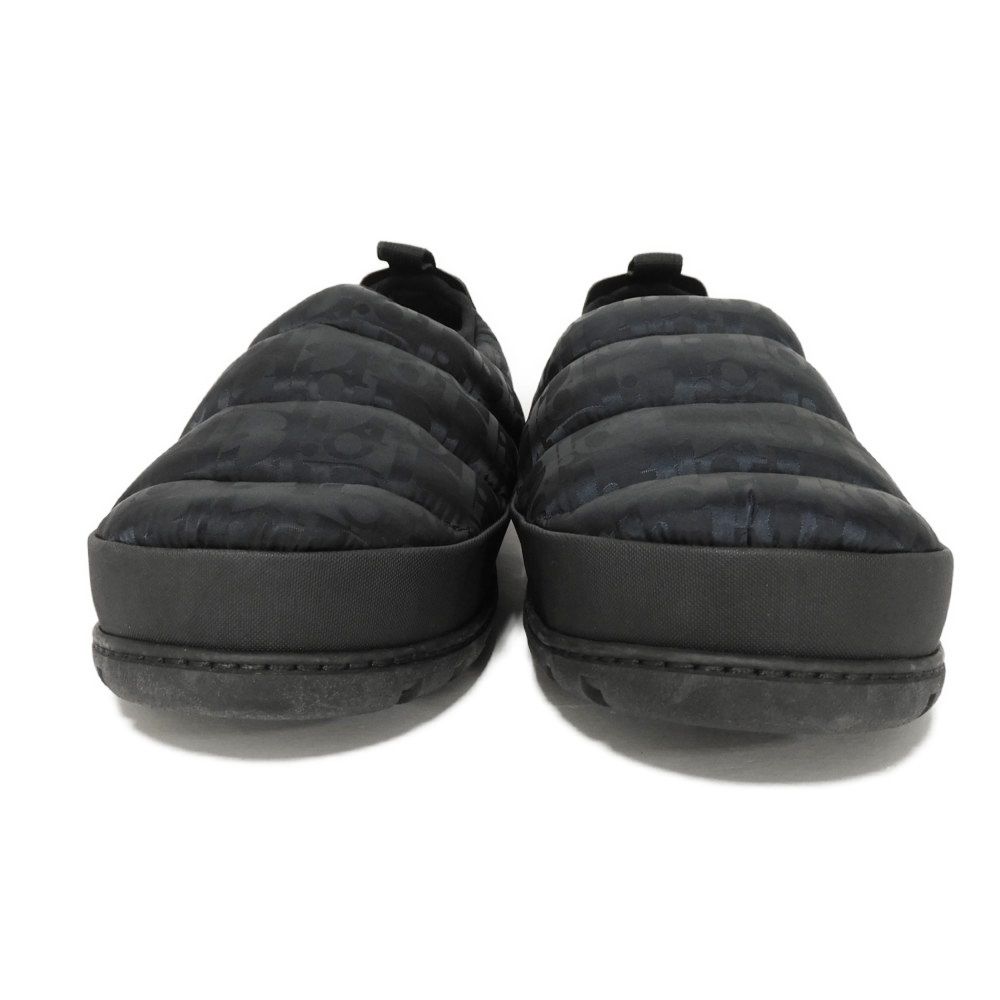 Used 10656 Snow Slippers 3SA089ZHN_H969 7897 40 All-Over Logo Calfskin Rubber 9.8" Oblique Quilted Nylon Black Men's