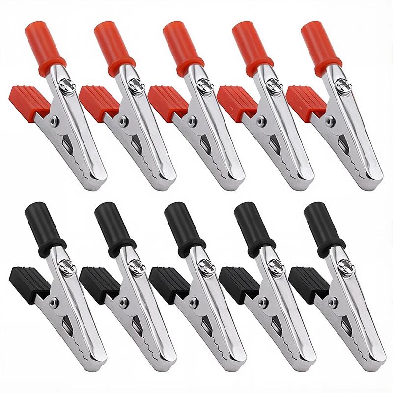 Handle Test Probe Metal Connector Socket Battery Plug  Electirc Testing  Alligator Clips Crocodile Wire Clip Plastic Handle