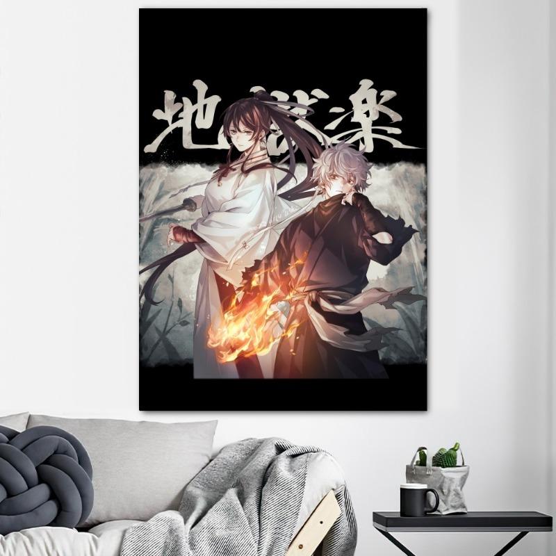Hells Paradise Jigokuraku Anime Poster Prints Wall Decals Sticker Pictures Canvas Painting Living Room Home Decoration