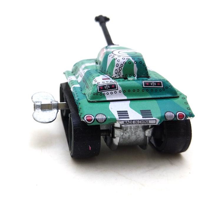 Nostalgic 8090 Tin Wind-up Tank Retro Collectible