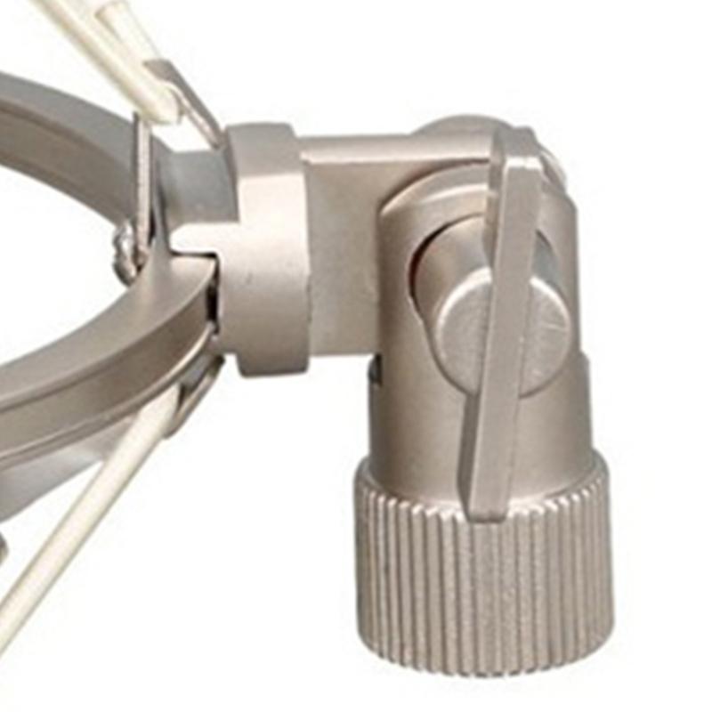 Mikrofon Spinne Metall Mikrofon Spinne Halter Ständer Anti-Vibration für Videoaufnahmen Silber