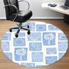 1pc Oceanic Patterns Office Round Rug, Non-slip, Soft and Durable Office Rug for Interior Decoration, Perfect for Office, Beautiful Decoration yy26032