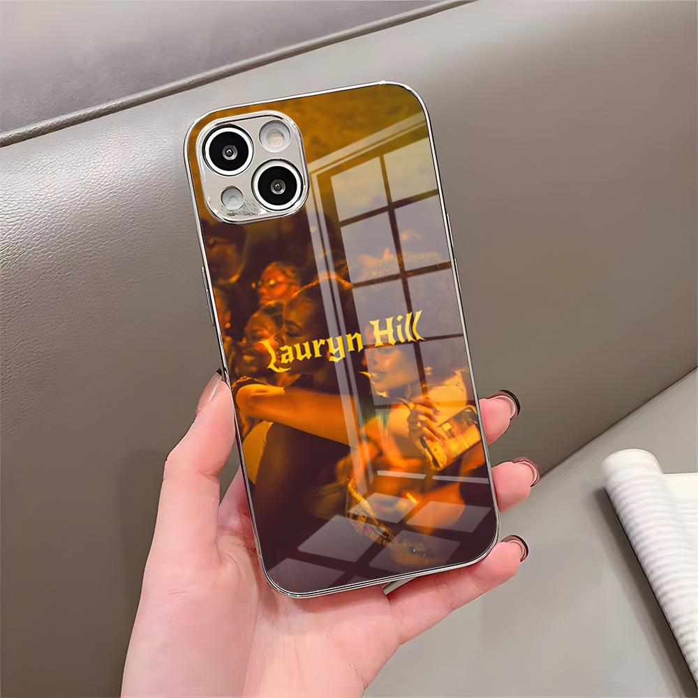 L-Lauryn Hill Phone Case For IPhone 17 Pro Max 15 Pro 16 14 Plus 12 13 Mini 11 Pro Shockproof Electroplated Glass Cover