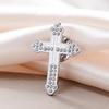 Teamer Clear Zircon Cross Brooch For Men Women Stainless Steel Gold Color Pin Brooch Lucky Jewelry Clothing Accessories 2026 New