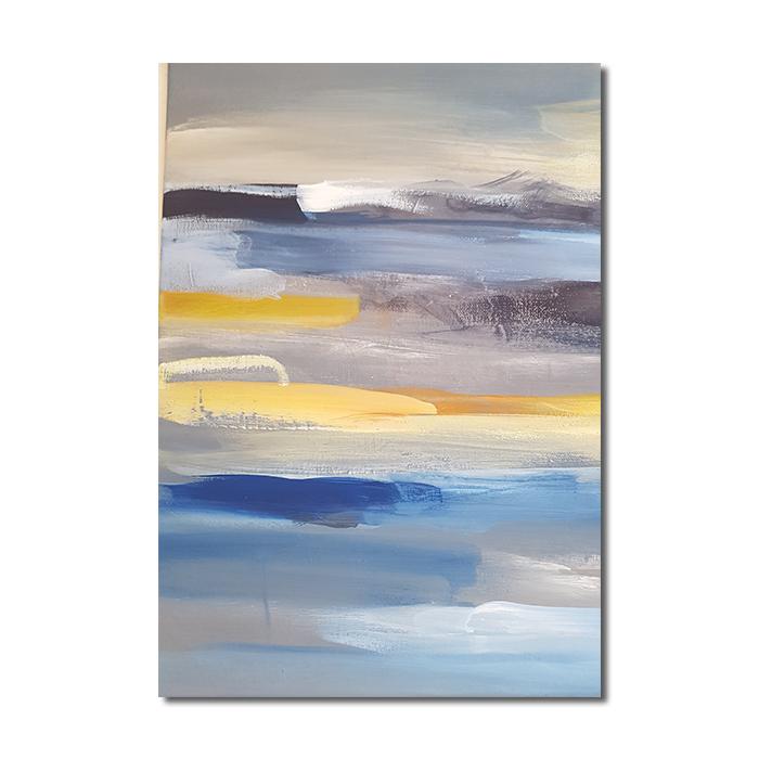 Blue Abstract Landscape Wall Art Canvas Painting Wave Nordic Posters and Prints Wall Pictures for Living Room Modern Home Decor