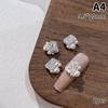 2Pcs Transparent Crystal Nail File Diamond Luxury Heart Square Nail Art Rhinestones Gems Sparkle Glass Nail Stones Diy Charms