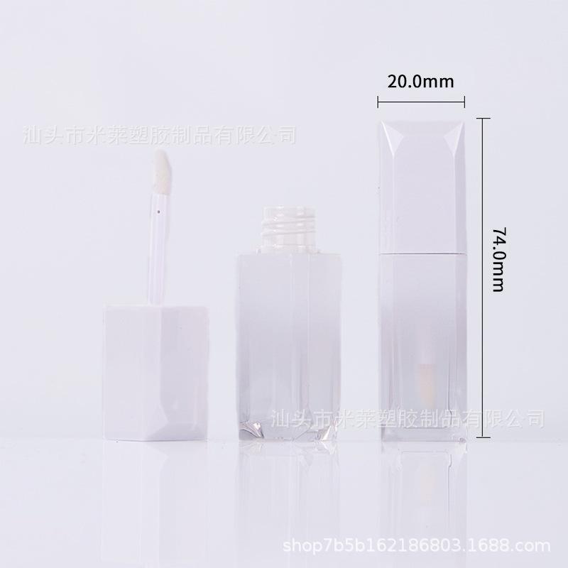 5ml Square Gradient Lip Gloss Tube, Empty Refillable Lip Glaze Container, Wholesale Cosmetic Packaging