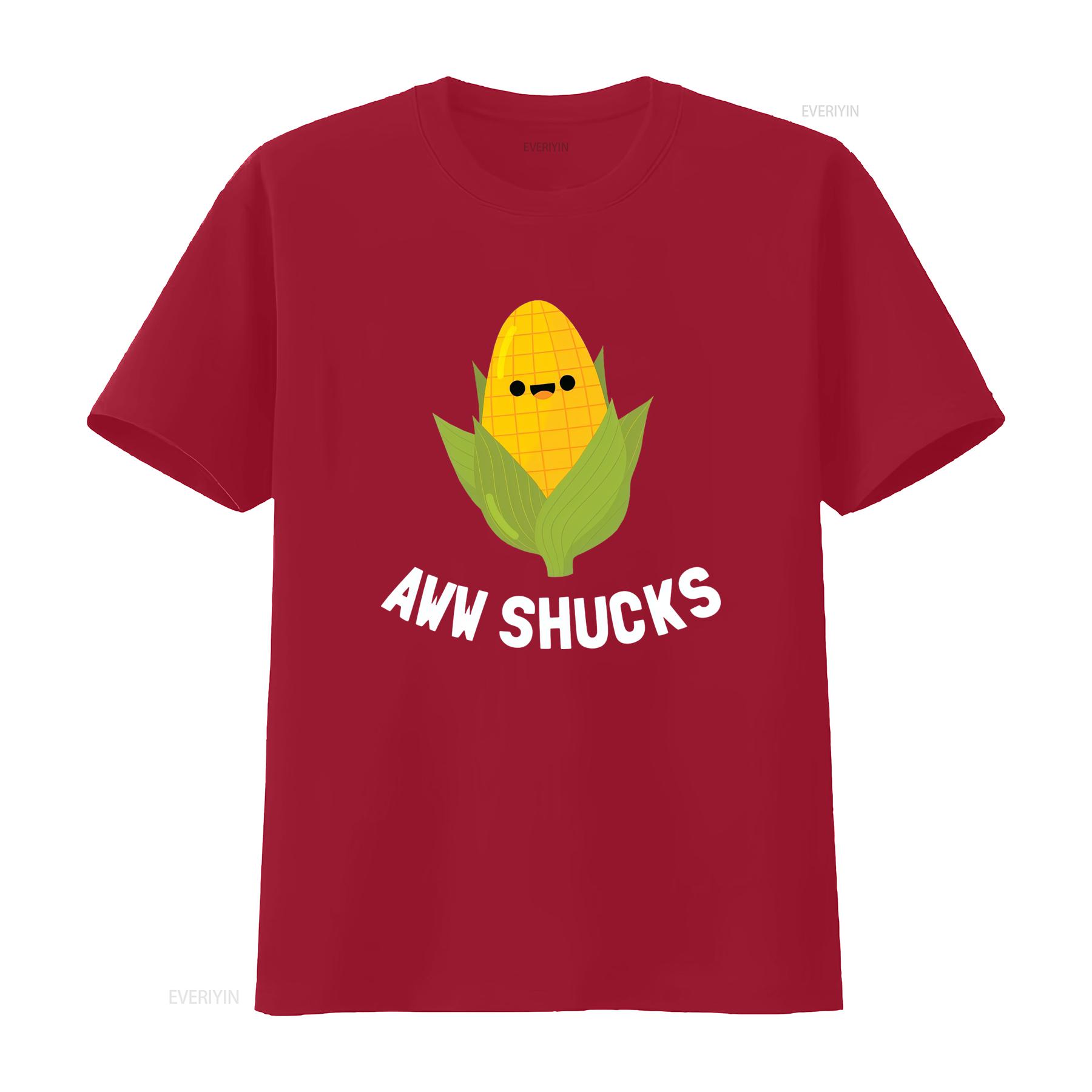 Funny Corn Aww Shucks T Shirt for Farmers Cookout BBQ Lovers vintage Washed Stylish graphic Comfortable Breathable Casual S