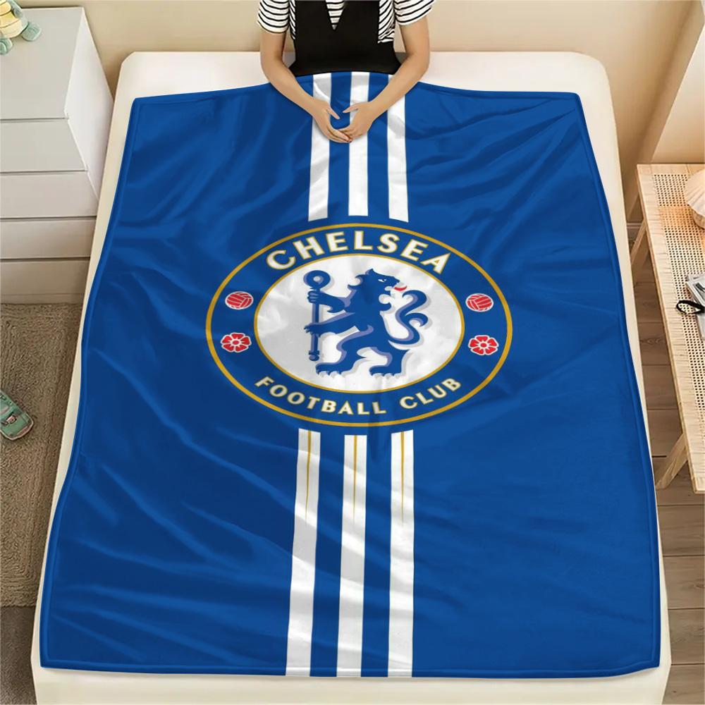 1Pc Chelsea FC Print Flannel Blanket High Quality Warm Comfortable Cover for All Seasons Perfect for Gifts Home Decor
