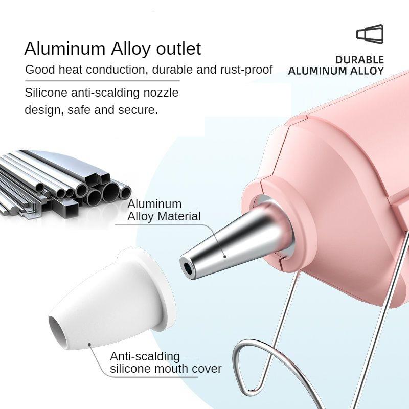 30W Children's Glue Gun Mini Hot Melt Glue Gun Electric Temperature Gun Set with Transparent Glue Stick 7x100mm Electric Tool