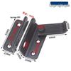 Stainless Steel No-Drill Door Lock Latch with Keyhole, Left/Right Opening, Anti-Theft Bolt.