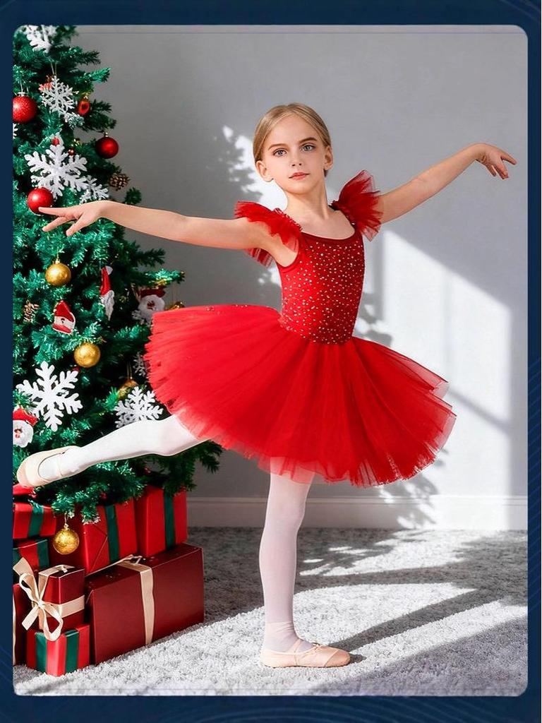 Girls' Summer Ballet Dress: Dance Costume with Suspender Leotard & Grading Skirt