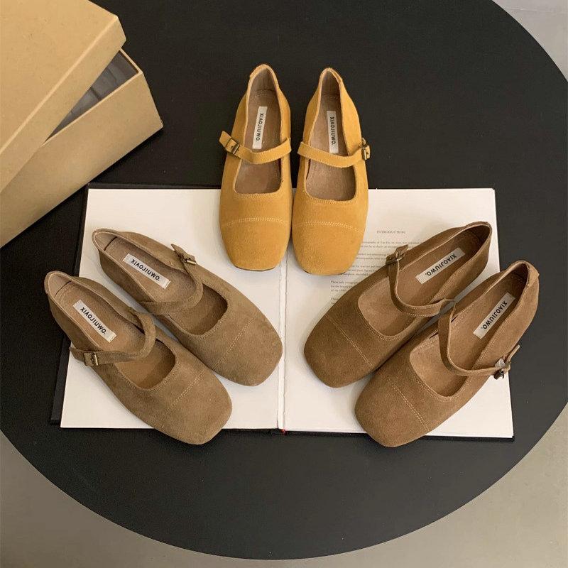 Fashion Flat Shoes for Women 2025 Spring and Autumn Round Toe Shallow Mouth New Retro Casual Mary Jane Women's Shoes Loafers
