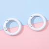 25mm Japanese & Korean Colored Alloy Keychain: Round Spray Paint Metal Ring for DIY Jewelry & Phone Accessories