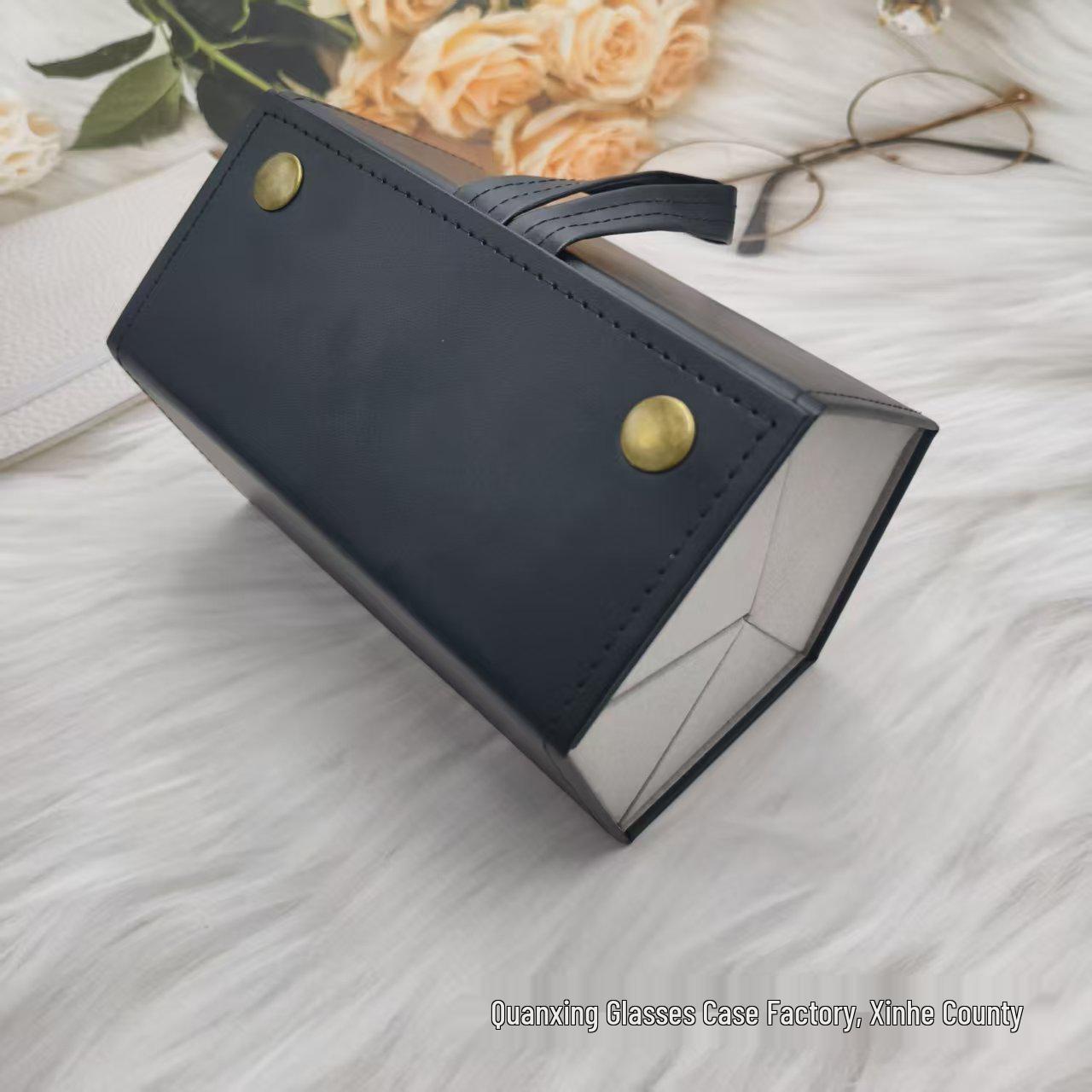 

New Multi-Functional Glasses Storage Box: Five-Layer Folding Design with High-End Feel Five Compartments